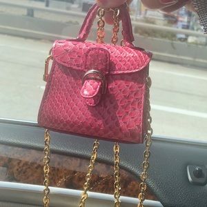 Authentic Delvaux Brillant Python Mini Bag